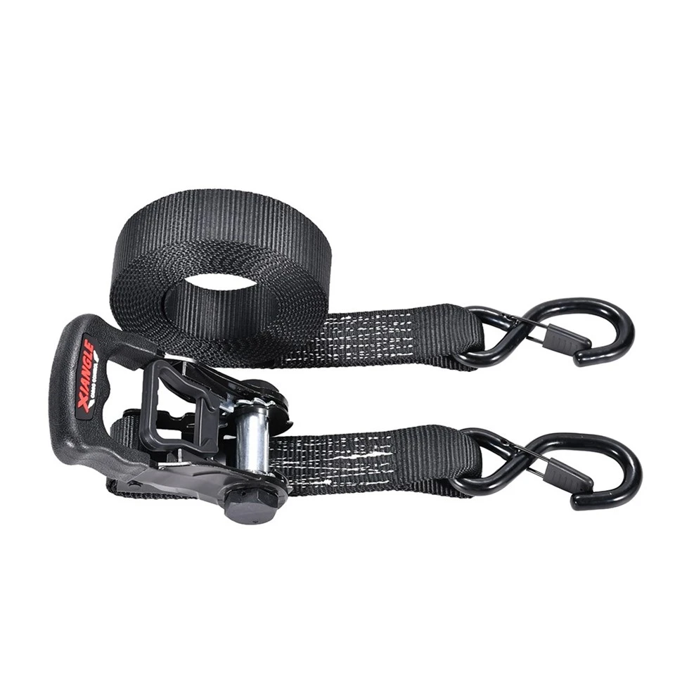 1.5 Inch Black E-coating Motorcycle Ratchet Tie-down Straps