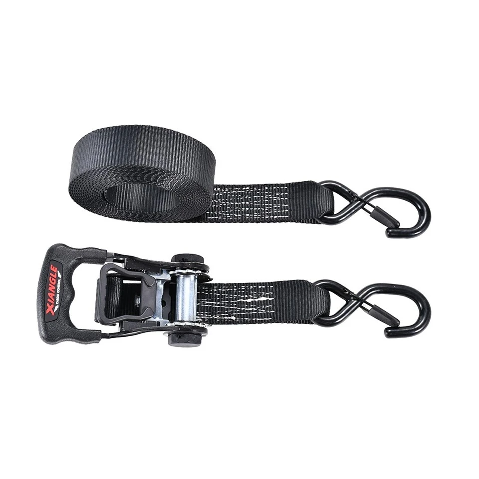 1.5 Inch Black E-coating Motorcycle Ratchet Tie-down Straps