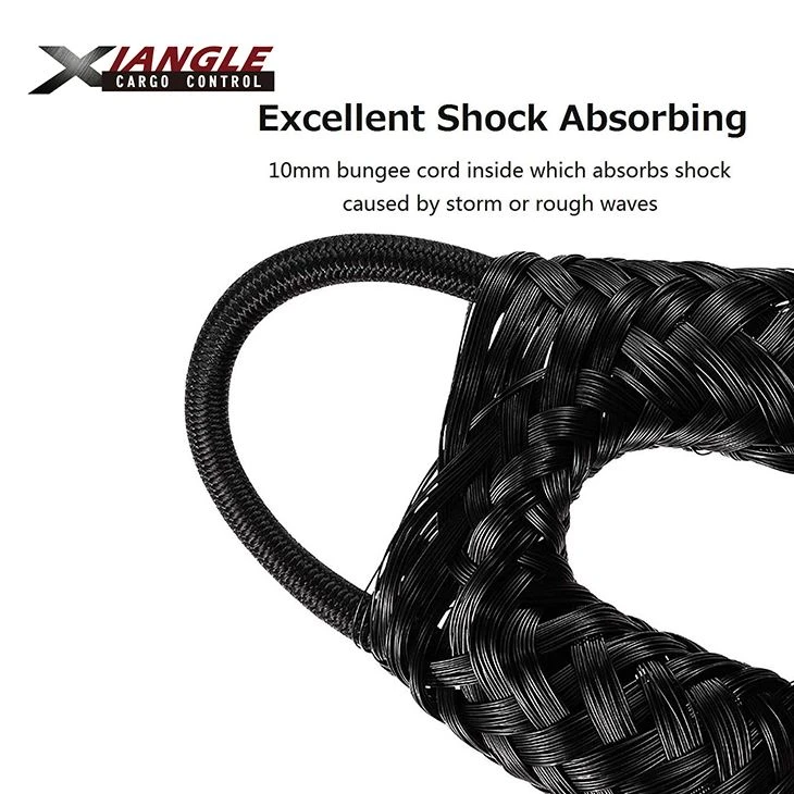 Boat Bungee Dock Line Mooring Rope For Boats Snubber, With Stainless Steel Clip