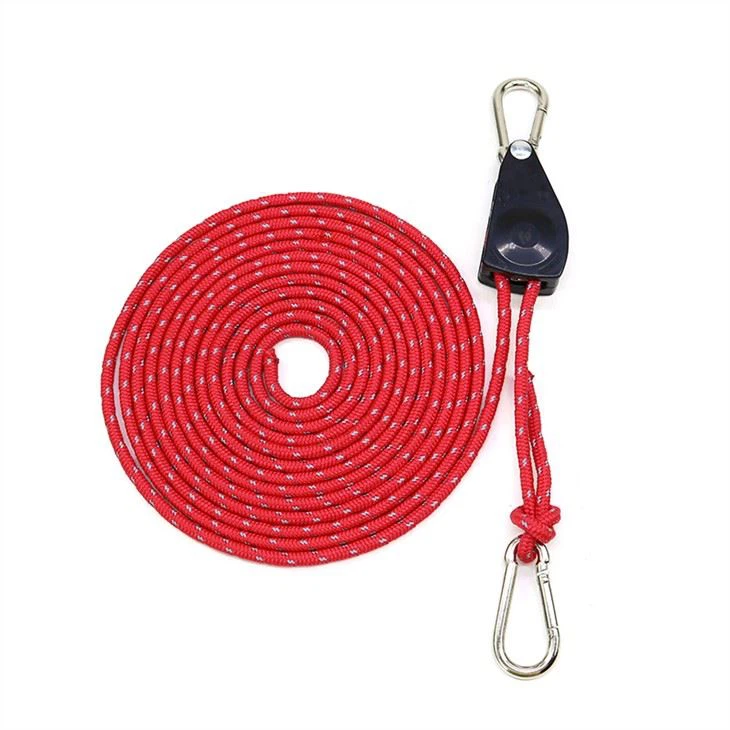 1/4'' Carabiner Hook Cargo Adjustable Reflective Rope Ratchet Keeper Tie Down Hanger
