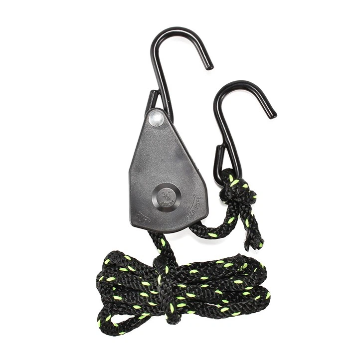 2pk Adjustable 3/8 Inch Rope Light Ratchet Hanger Strap Set